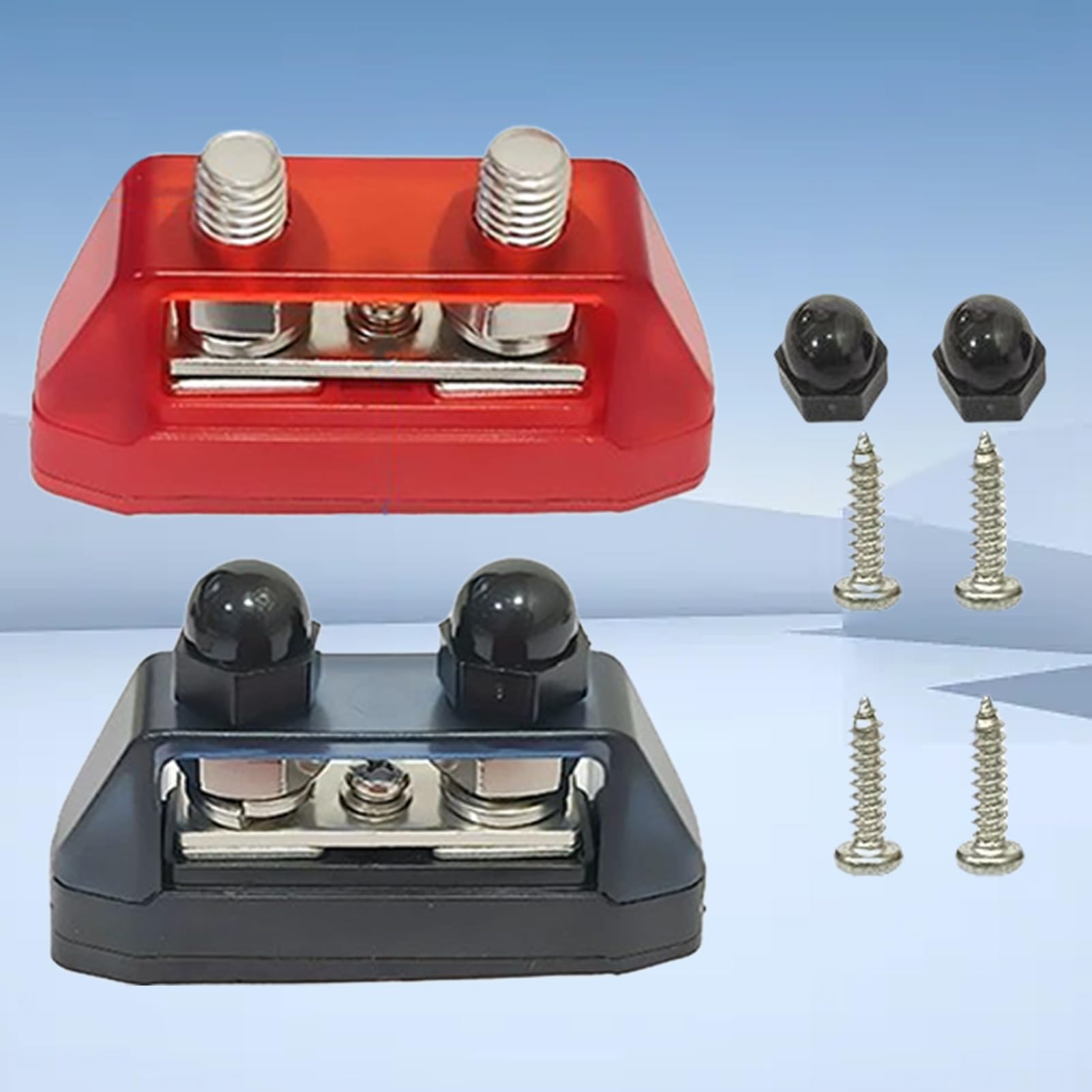 Genérico Verteilerleiste | Verteilerblock 2 Stück - Isolierhalter für Batterie