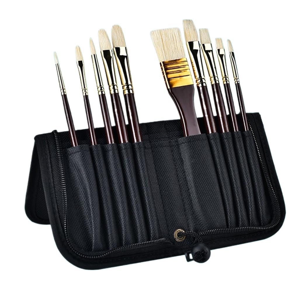 Oil Paintbrush Set Art Fan Brush Flat Tip Pigment Painting Watercolour Wall Tools Brushes