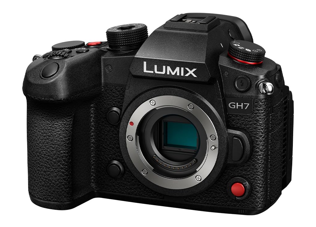 Panasonic Lumix DC-GH7E Micro Four Thirds Kamera, 25,2 MP, Open Gate, C4K/4K 4:2:2 60/50p Video, Phasen-Hybrid-AF, Active is, LUT, 32-Bit Float-Audio, OLED-Sucher, drehbarer Monitor, Schwarz