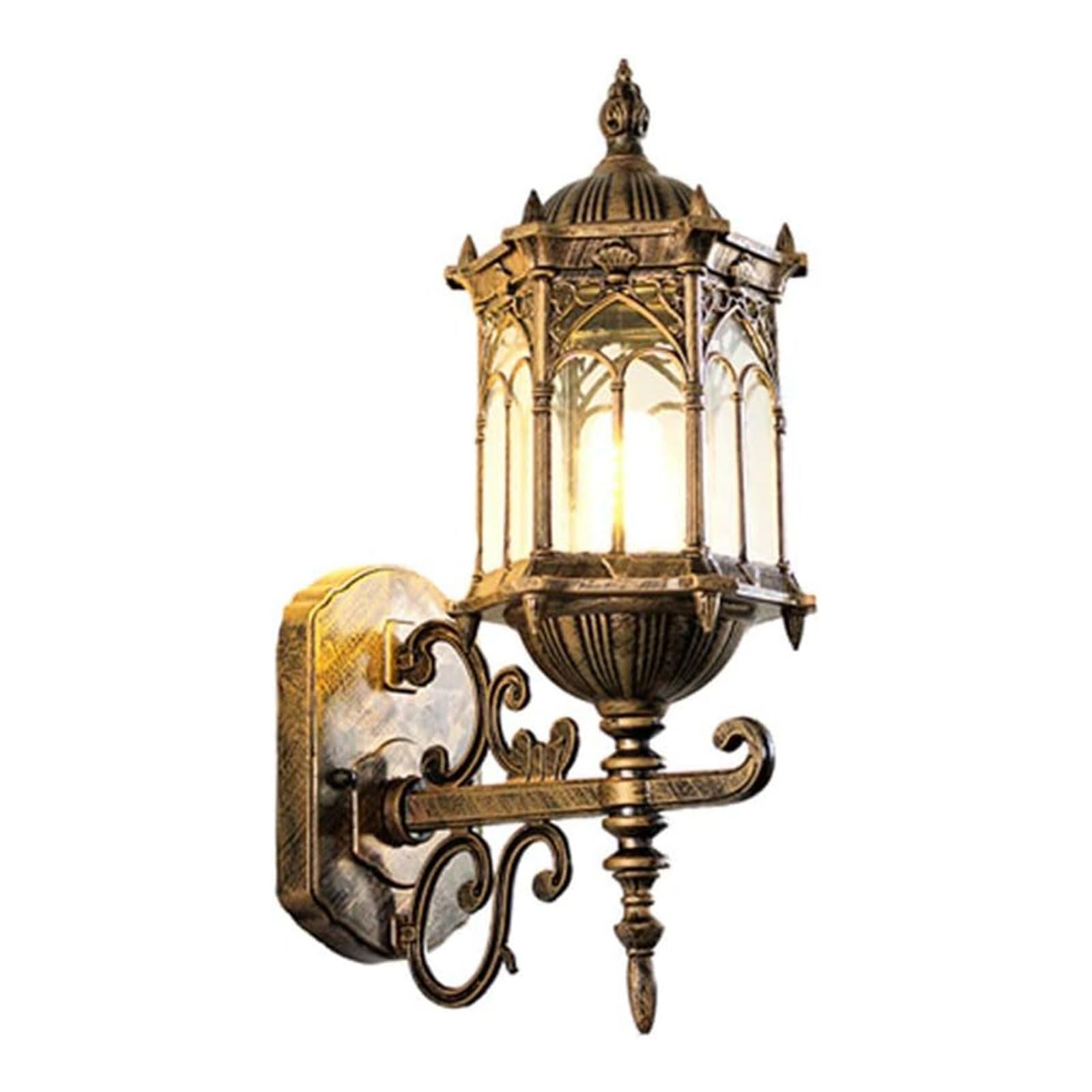 Applique extérieure étanche contre la pluie, luminaire alu noir pour sécuriser la cour