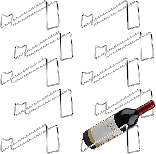 10 soportes para botellas de vino individuales de 7.09 x 3.15 x 3.07 pulgadas, estante de vino individual, soporte moderno para botella de vino,