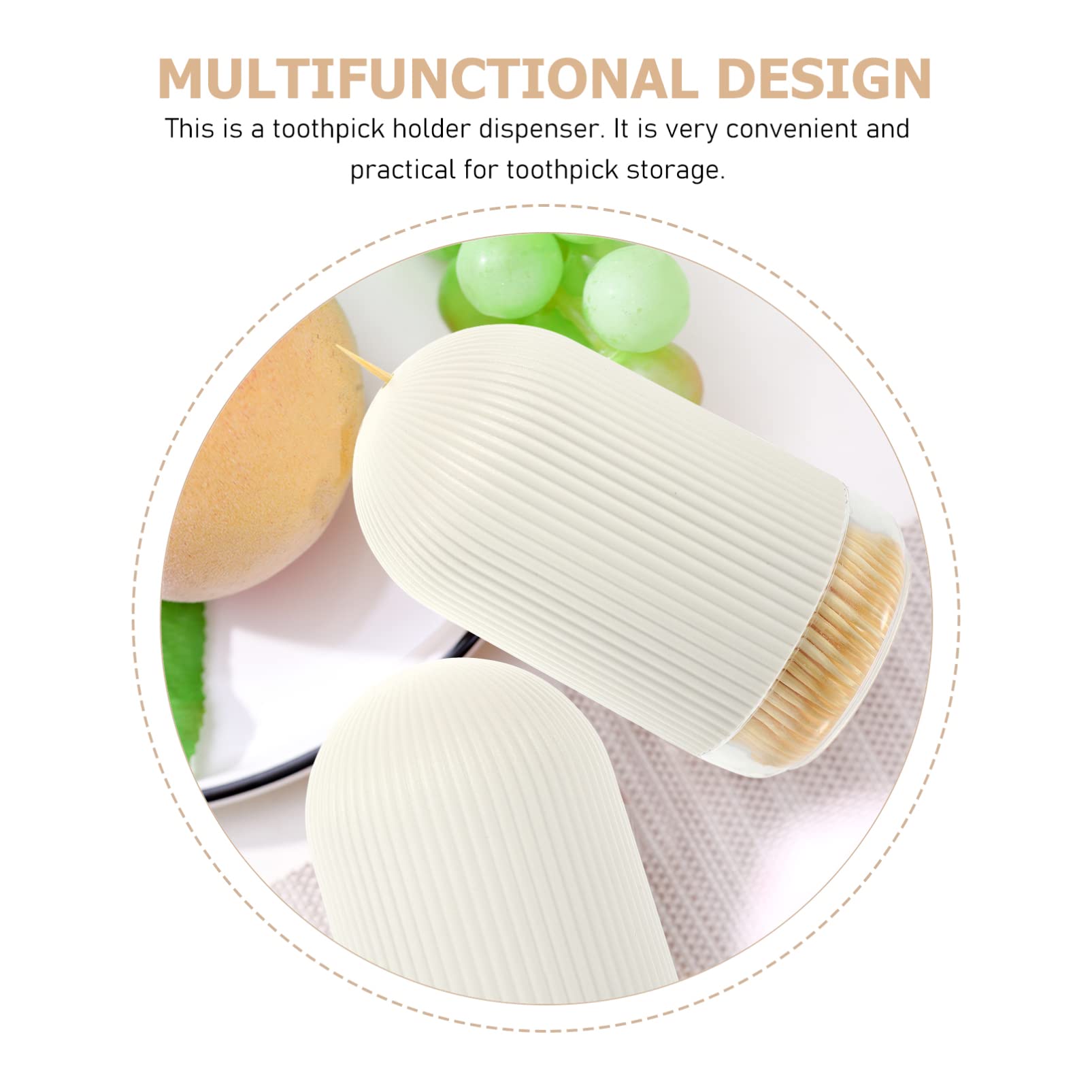 FOMIYES Bamboo Toothpick Holder 1 Set Multi-Function Picks Tea Tree Toothpicks Tooth Cleaner Double-Points Oral Care