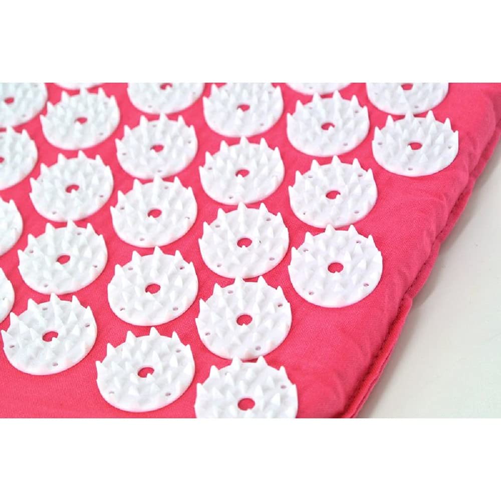 Matelas d'Acupression Dorsal - Tapis Champ de Fleurs - Tapissé de Piquants - Combat les Maux de Dos - Sécrétion Naturelle d’Endorphines - Relaxation Profonde - Rose - Sans Têtière