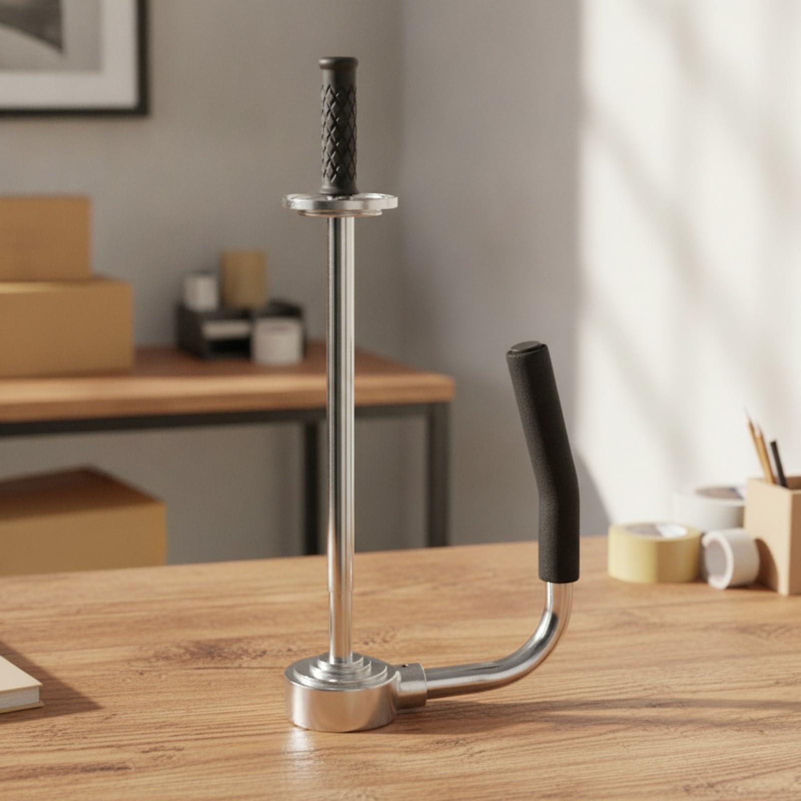 perfeclan Dispensador Film Estirable Resistente Ergonómico, separador Película, Antislizante, Portarrollos, para Talleres, Embaladores, Amarillo