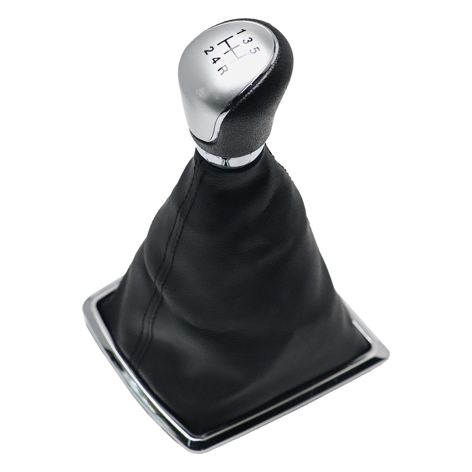 Yananac Black 5 Speed Shift Gear Lever Knob 1571917 For Ford Focus Fiesta B-Max C-Max Mondeo Ka Ecosport Tourneo Transit Connect Courier 8M5r7h409bkb Am8a6j7j132ab Gearstick Gaiter