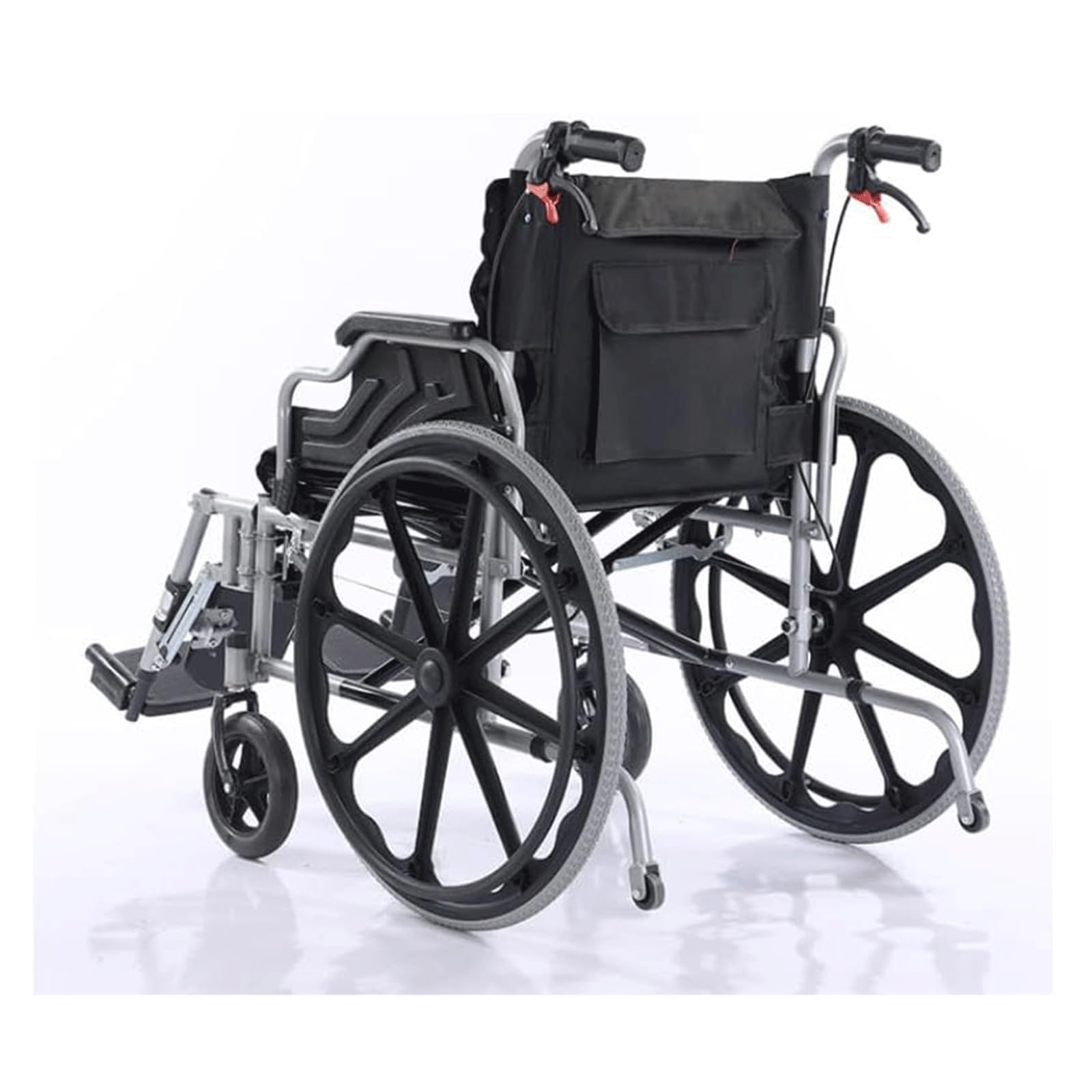 Silla de Ruedas de Transporte Silla de Ruedas Plegable Deo Al Carbono Silla de Ruedas Manual Ligera/Black