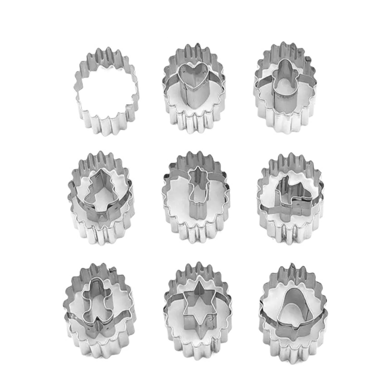 9 Uds cortadores de galletas de acero inoxidable flor forma de corazón molde for dulces moldes for galletas moldes decorativos for pasteles herramientas for hornear