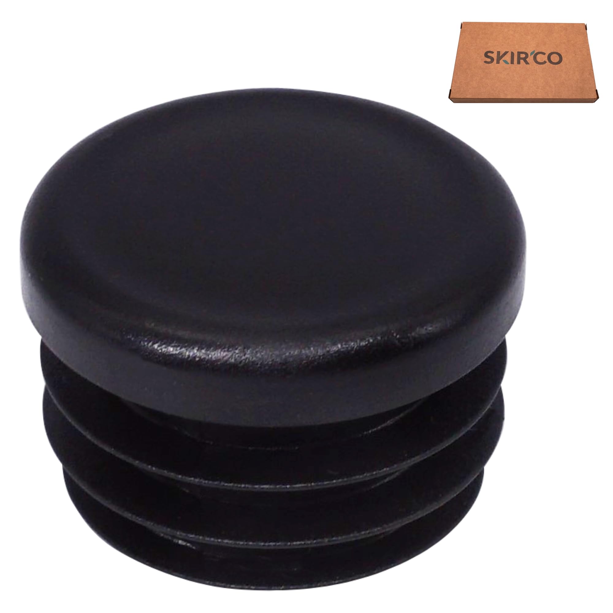 SKIR'CO (40 pcs) Round Tube Inserts 22 mm, Fence Post Plugs, Black Plastic Tube End Caps, Pipe Plugs, Black RAL 9005 - Image 2