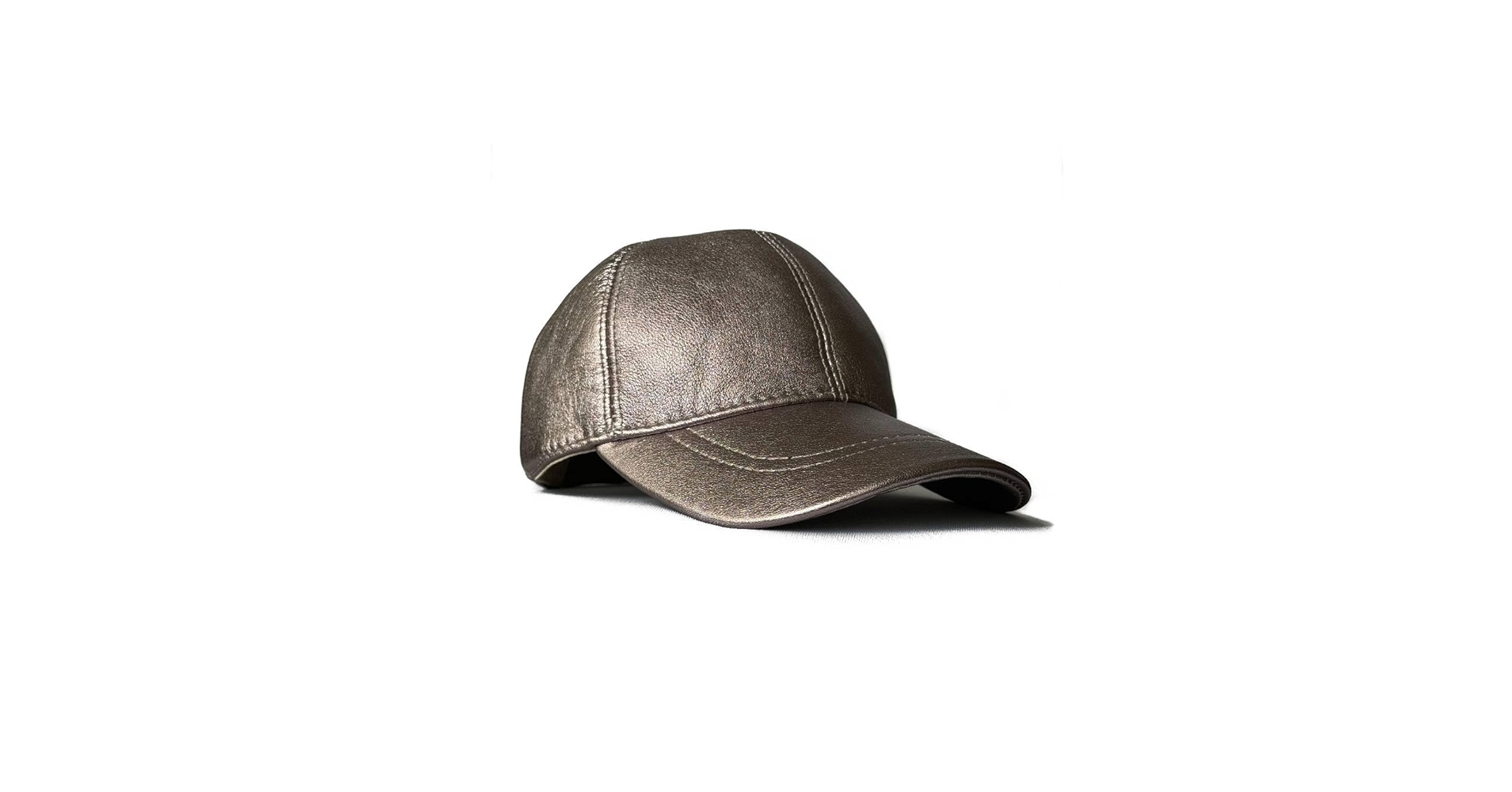 Leather Baseball Cap Genuine Lambskin Leather Hat Sports