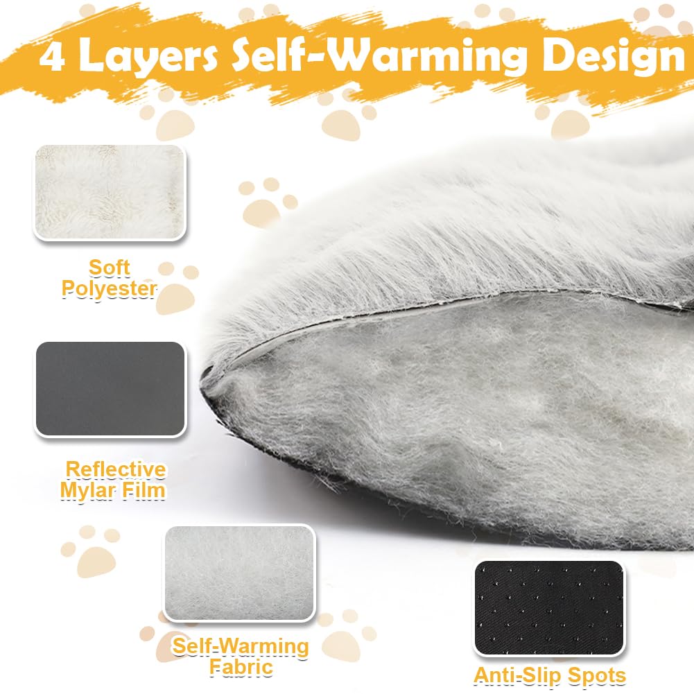 XIAPIA Cuccia per Gatti Coperta Autoriscaldante per Gatti e Cani, Coperta Addensato per Animali Domestici, Tappeto Termico per Gatto Senza Elettricità, Cuscino Autoriscaldante per Cane, Lavabile