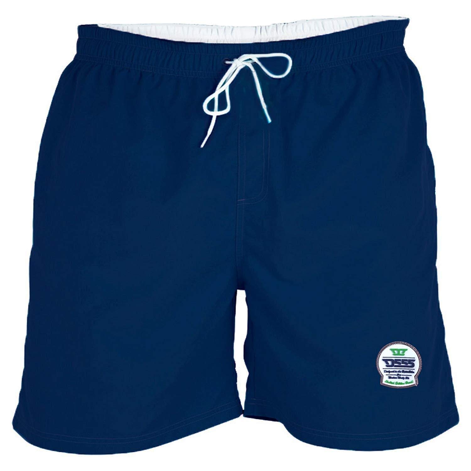 D555 Men's Navy Blue Duke Yarrow King Size Swim Shorts Navy- 3XL - Xxxl