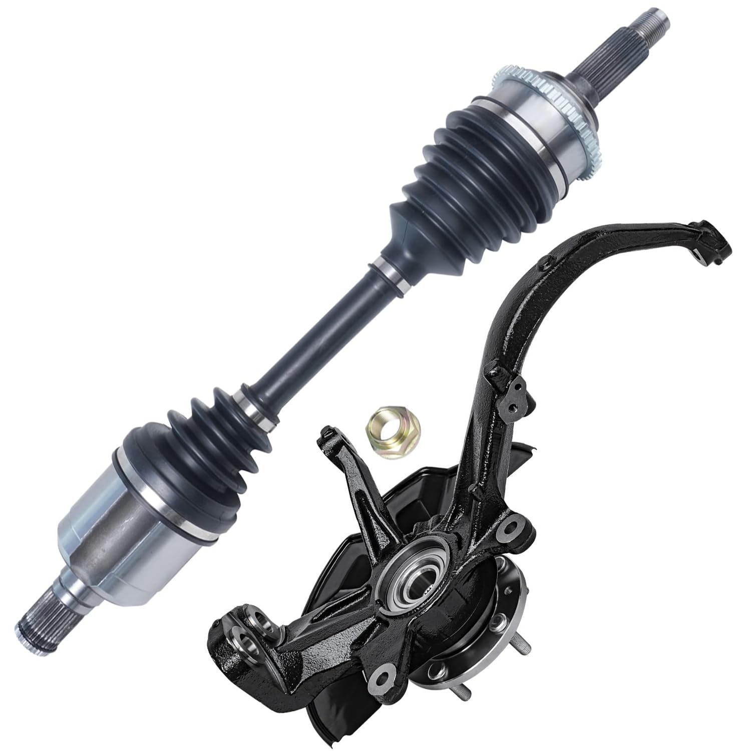 Detroit Axle - Front Left Steering Knuckle CV Axle for 2006-09 Ford Fusion