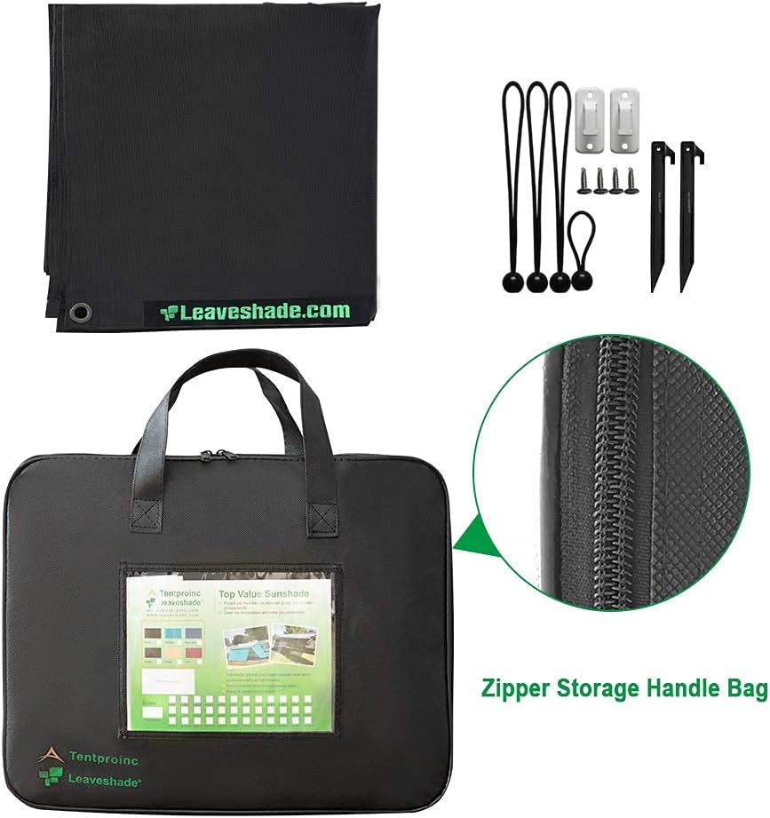 leaveshade RV Awning Side Sun Shade Screen (9'X7') Mesh Screen Shade for Camper Awning Sunshade Motorhome Trailer Awning Sunscreen Shadescreen Netting UV Blocker - 3 Year Warranty (Black)