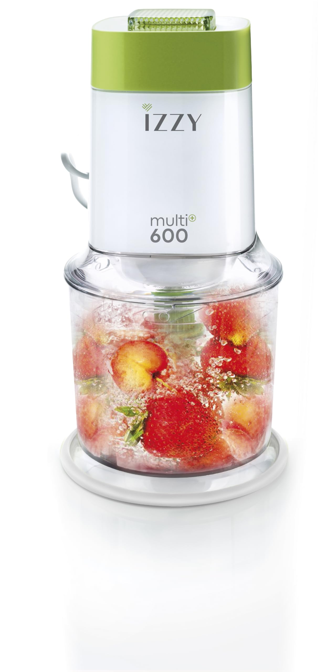 Benrubi IZZY Multi+ 600, der 6 Klingen Zerkleinerer, elektrischer Multizerkleinerer, Zwiebelschneider, Gemüseschneider, 600W, 600 ml Fassungsvermögen
