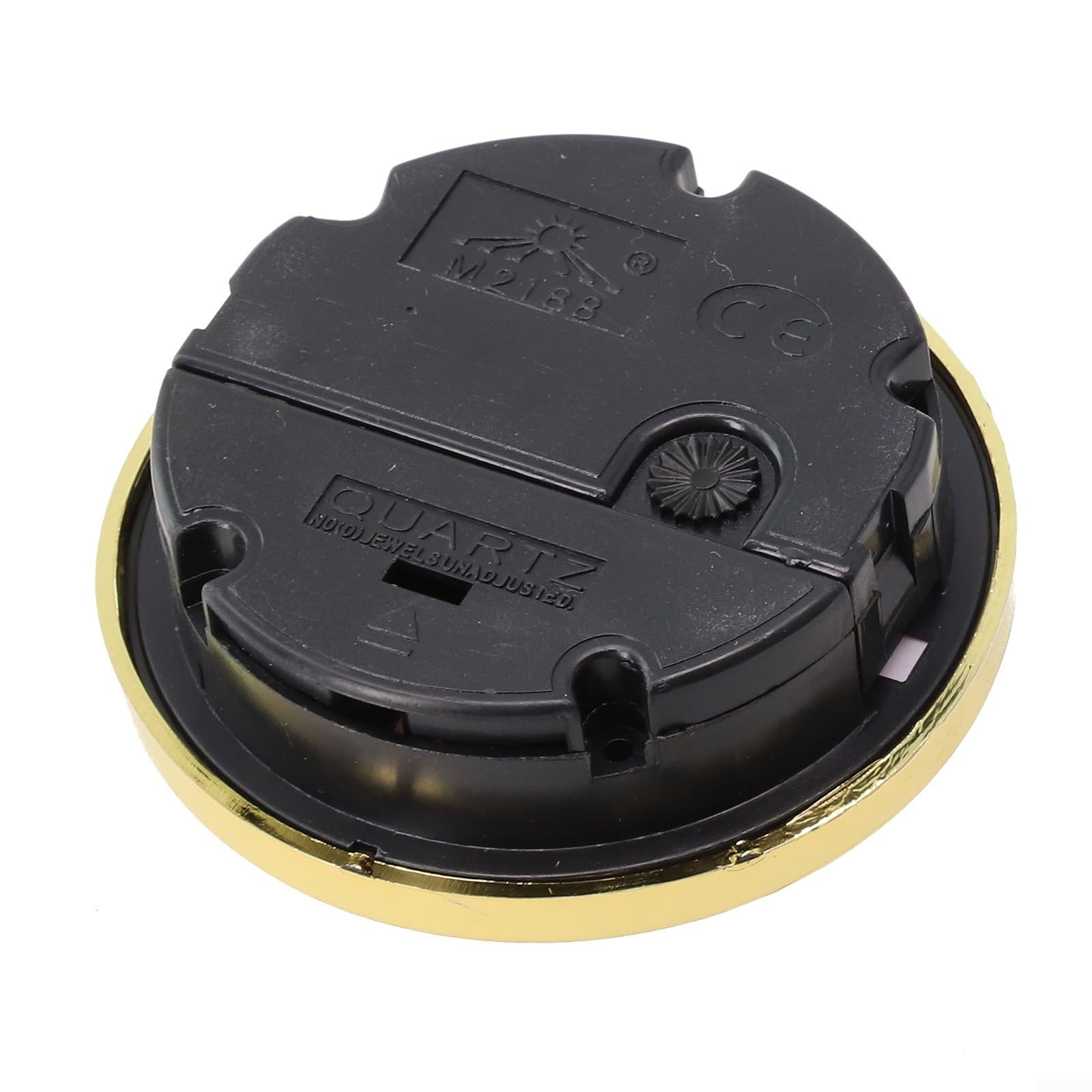 DIY Quarzuhr-Einsatz 65 Mm – Goldfarbener Uhrkopf Mit Arabischen Zahlen, Weißem Zifferblatt, Inkl. Gummiring, Batterie AAA, Für Uhr-Reparatur & Eigenbau