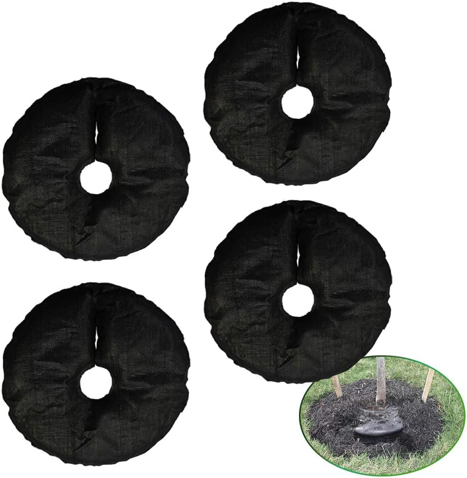 SteadySpring® 24" Smart 30+Day Tree Watering Mat - AUTO Refills with RAIN and Slow Releases As Plant Needs - for Root Balls 11" - 15" Dia Slow Release Technology Prevents Over and Under Watering (4)