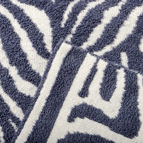 Snuggle Sac Zebra Knitted Throw Blanket Lightweight Soft Cozy Decorative Bed Throw 50" X 60" For Bed Sofa Chair Couch In All Seasons, Zebra Navy And White #TOP6