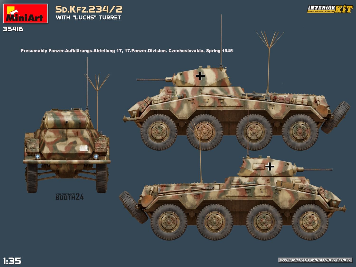 (MIN35416) - Miniart 1:35 - SD.Kfz.234/2 with 'Luchs' Turret (INT Kit)