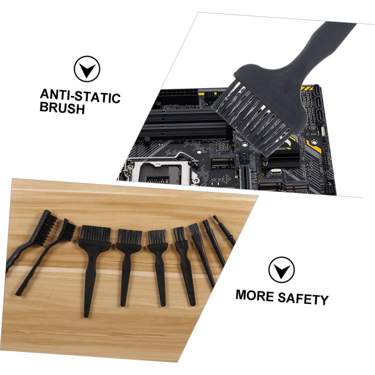 Happyyami Brush Set for Phone 11 Pcs Anti-Static Brush Kit Non-Sticky High Temp for Screen Cleaning