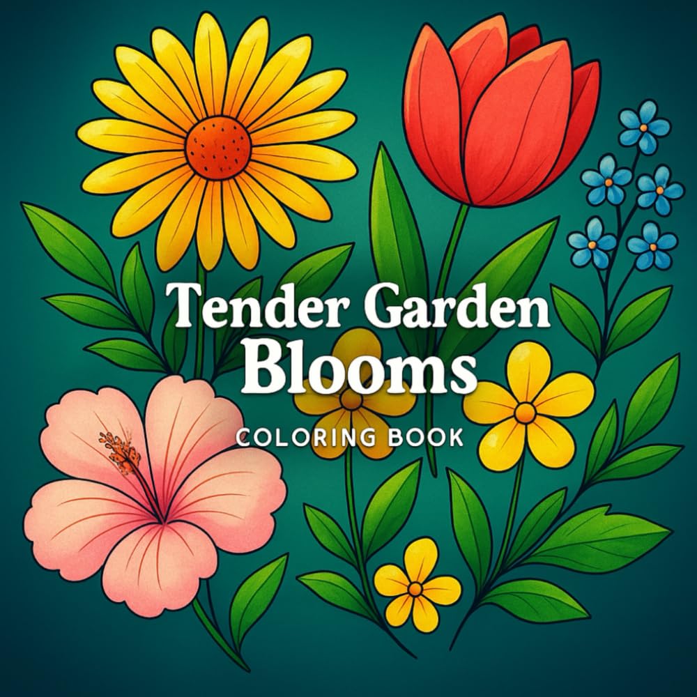 Tender Garden Blooms Coloring Book: Blooming Beauty, Tender Hearts