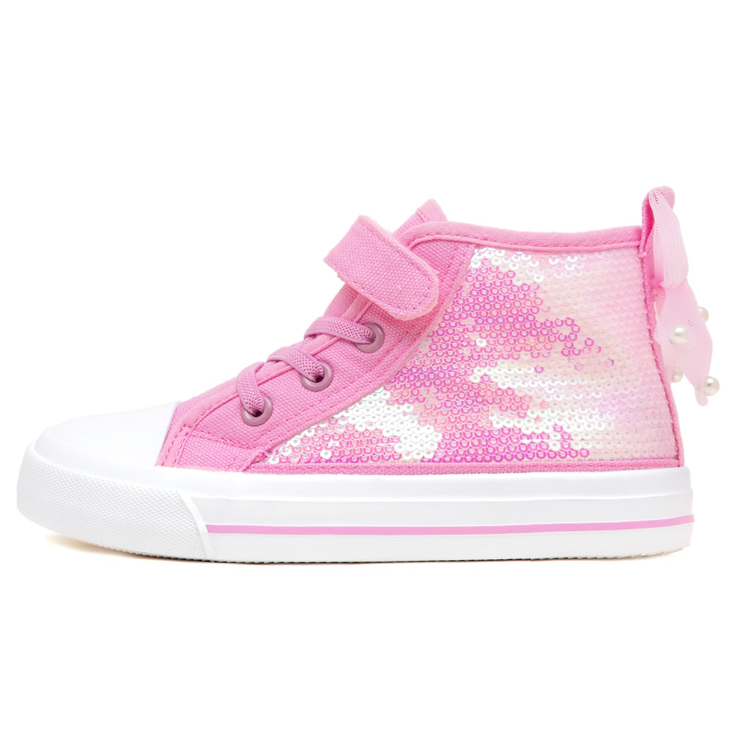 HugRain Toddler Girls Kids Sparkle Fashion Outdoor Walking Sneakers
