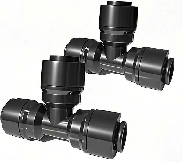 30 Pack Quick Connect 1/4" Drip Irrigation Tee Connectors,Tee Fitting for 1/4 Inch Irrigation Tubing,1/4 push to connect fittings for garden watering system