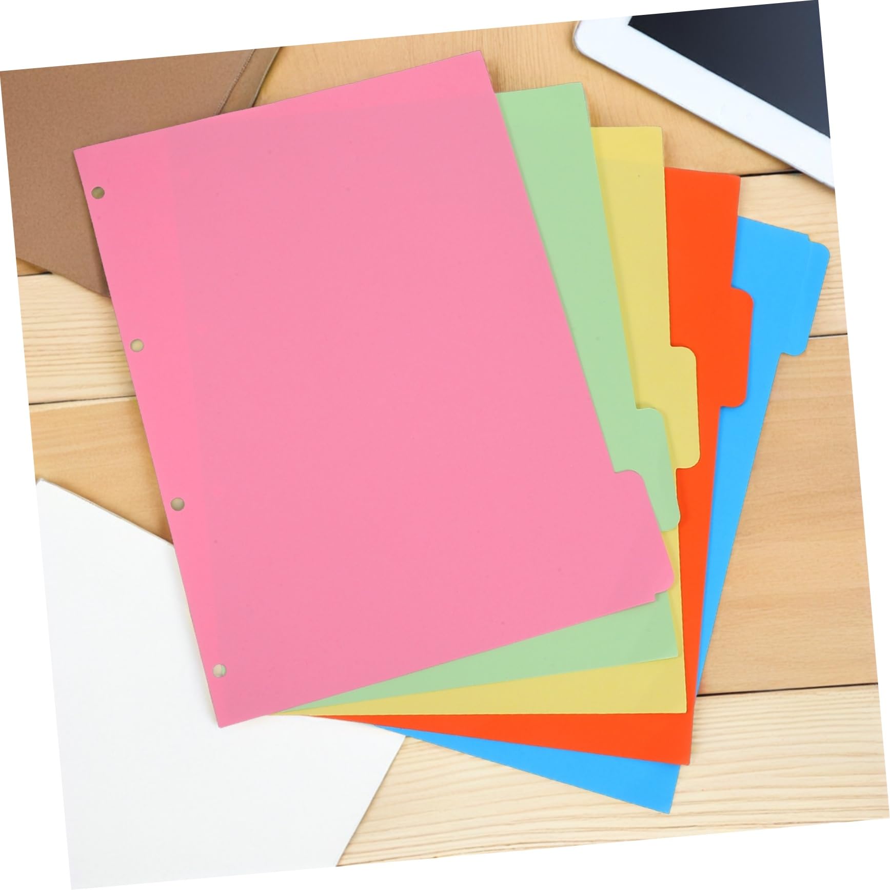 Intercalaires de Classeur Rechargeables 10 Lots en Papier, Index Coloré