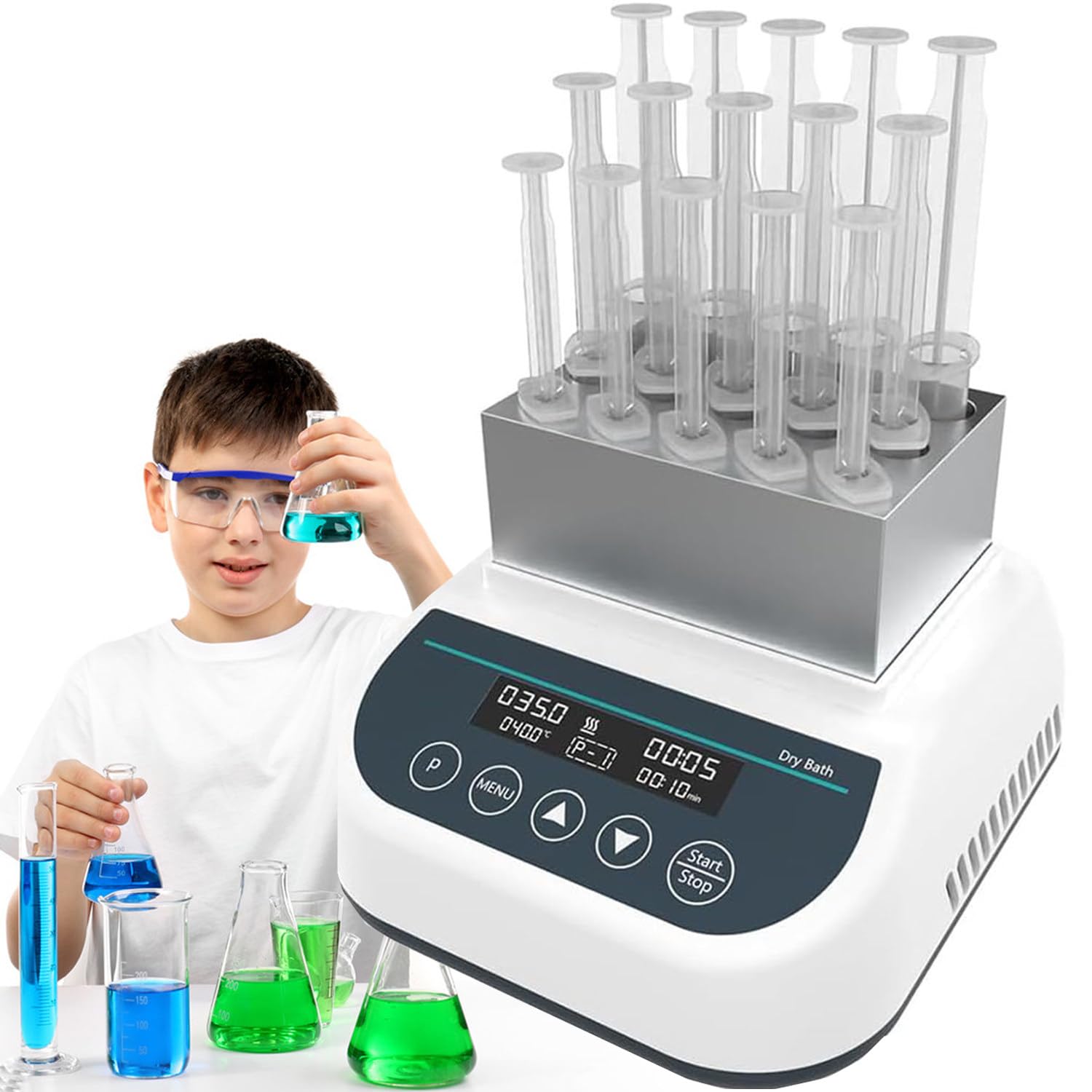 Gel Heating Machine Professional Platelet Rich Plasma Tube Block Maker Heater Dry Bath Incubator with Timer and Temperature Control for Laboratory Use