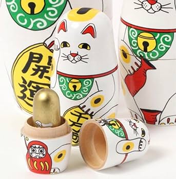 Salut! 招き猫のマトリョーシカ 招き猫 5点セット 入れ子 サリュ 招き猫のマトリョーシカ – HATCH