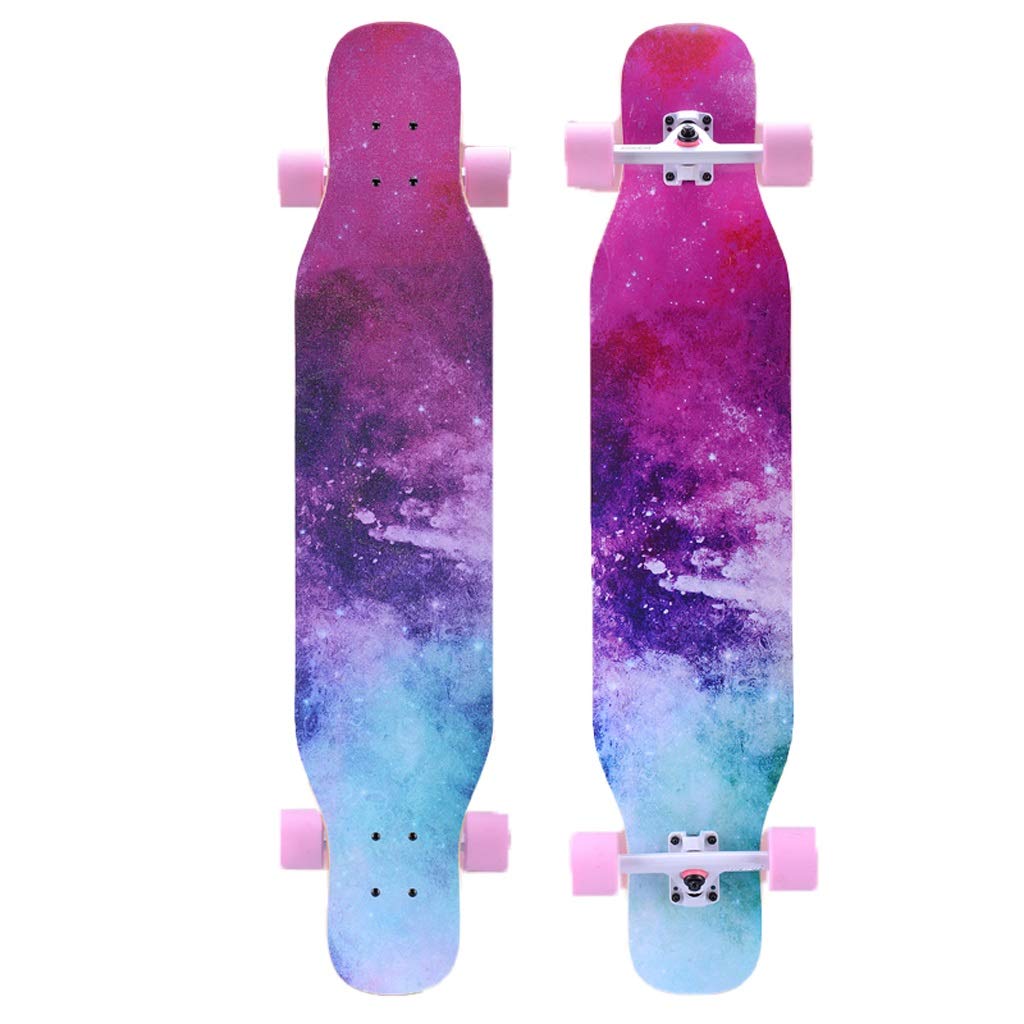 Adult Longboard Skateboards for Beginners Sports and Outdoors Complete Skateboard Cruiser 7 Layer Maple Double Teens Skateboard Color