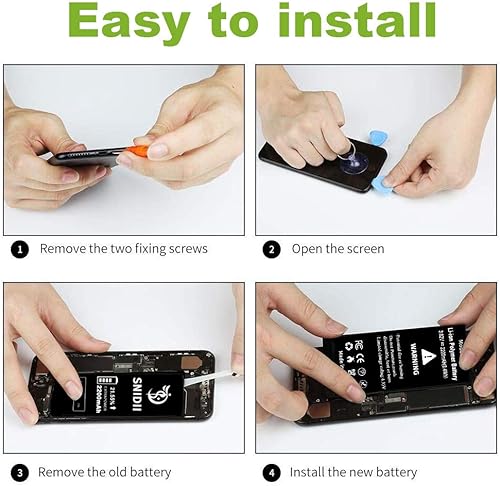 Miniatura 5 de Batería de repuesto solo para iPhone 8G, batería de polímero de iones de litio de alta capacidad de 2100 mAh compatible con baterías modelo A1863