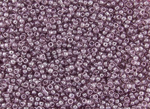 8/0 Toho Japanese Seed Beads - Light Amethyst Transparent Luster #110 (28g Tube)