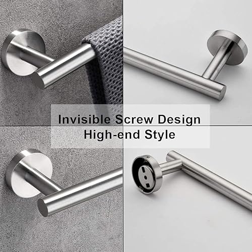 Miniatura 5 de Toallero de 24 pulgadas, estante de baño resistente al óxido, grueso SUS 304 de aspecto moderno de acero inoxidable (níquel cepillado, 24 pulgadas)