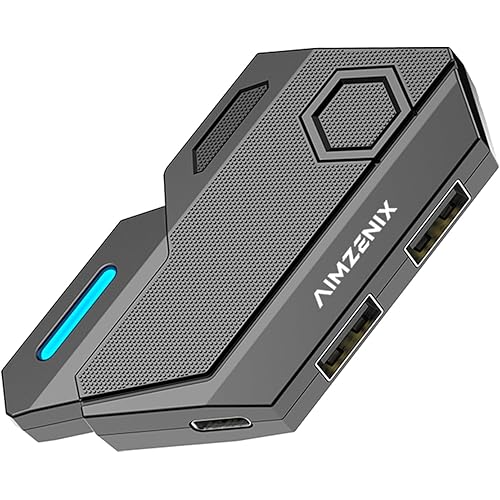 Keyboard and Mouse Adapter for Nintendo Switch/Xbox One/Xbox Series/PS4/PS3, AIMZENIX Game Controller Emulator Adapter, Perfect for Games Consoles for FPS, TPS and RTS [2023 Upgrade Version]