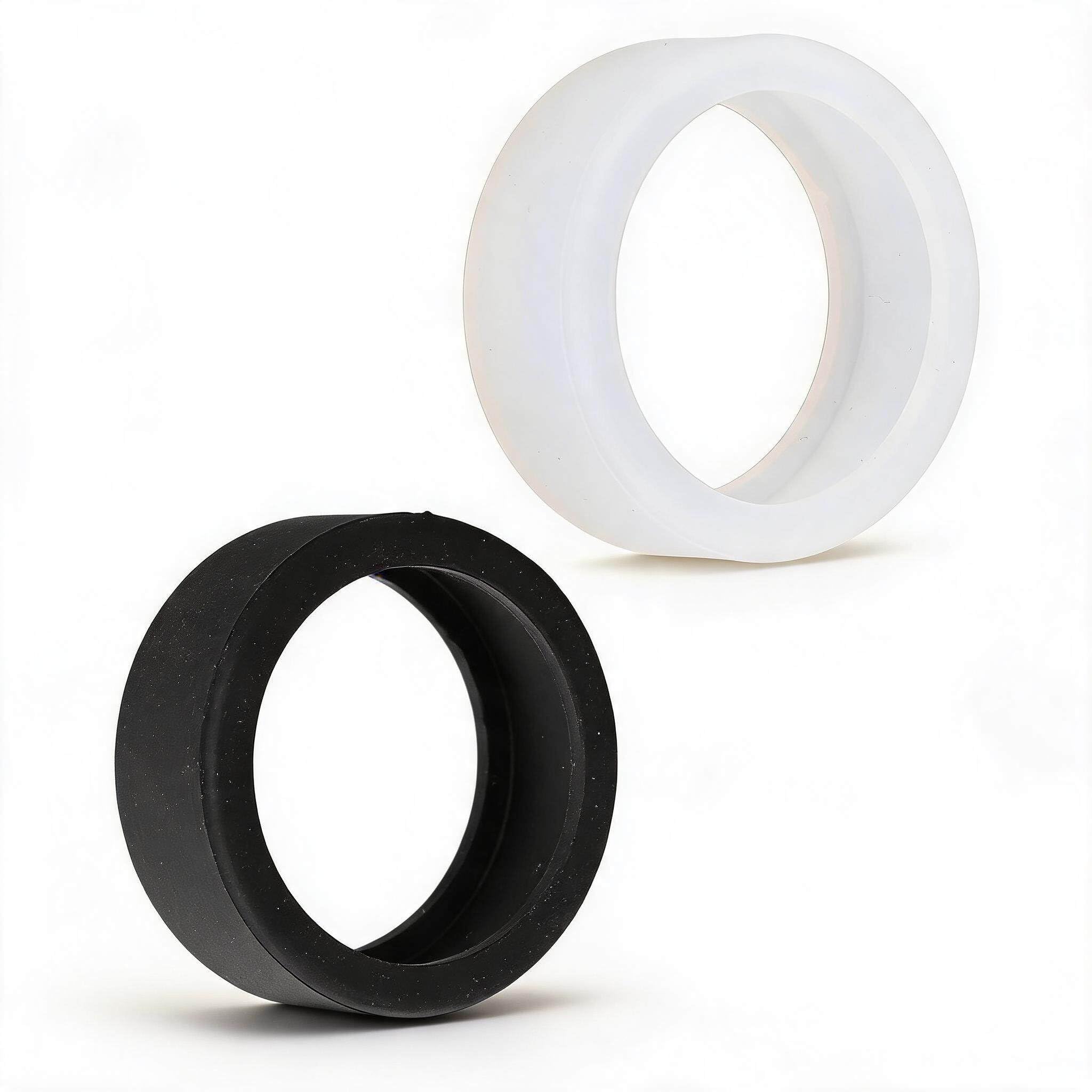 VELATEMOR 2PCS Smart Ring Silicone Cover, Smart Ring Case Protector for Men Women, Silicone Cover Thin Lightweight Skin Friendly for Working Out Gym (M)