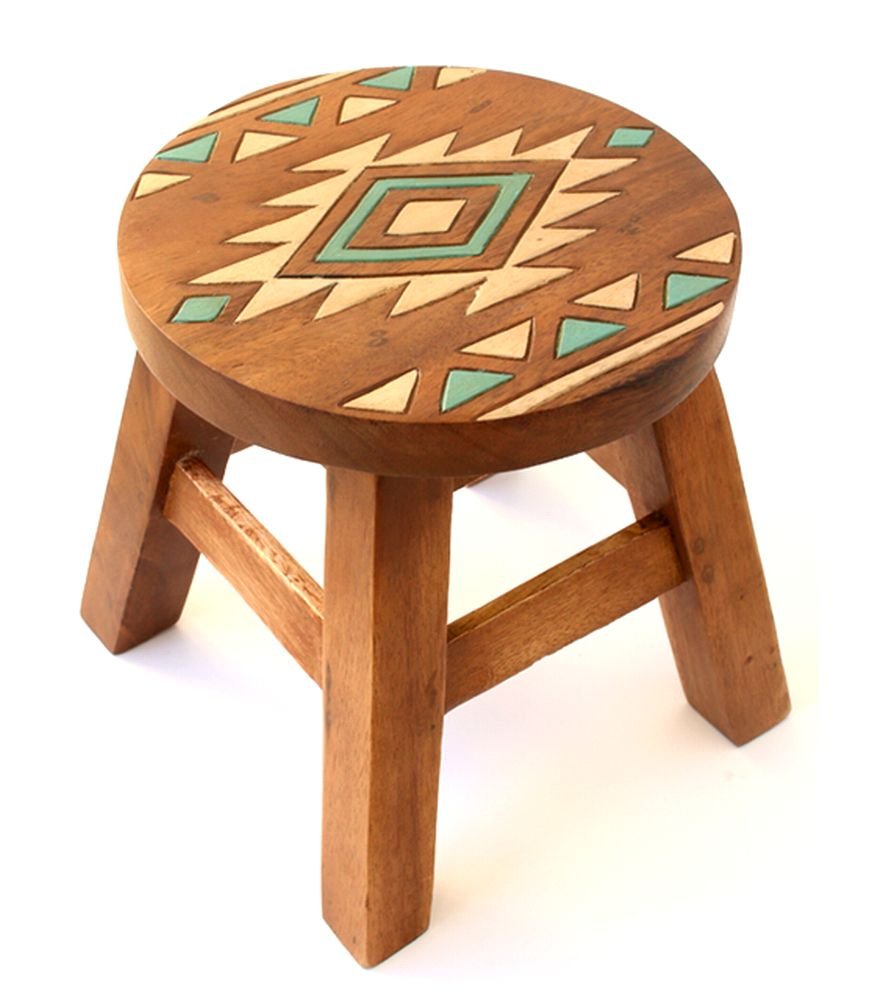 モデルルーム展示品 ネイティブ柄 スツール 鋲 丸椅子 モデルルーム展示品 ネイティブ柄 スツール 鋲 丸椅子 モデル