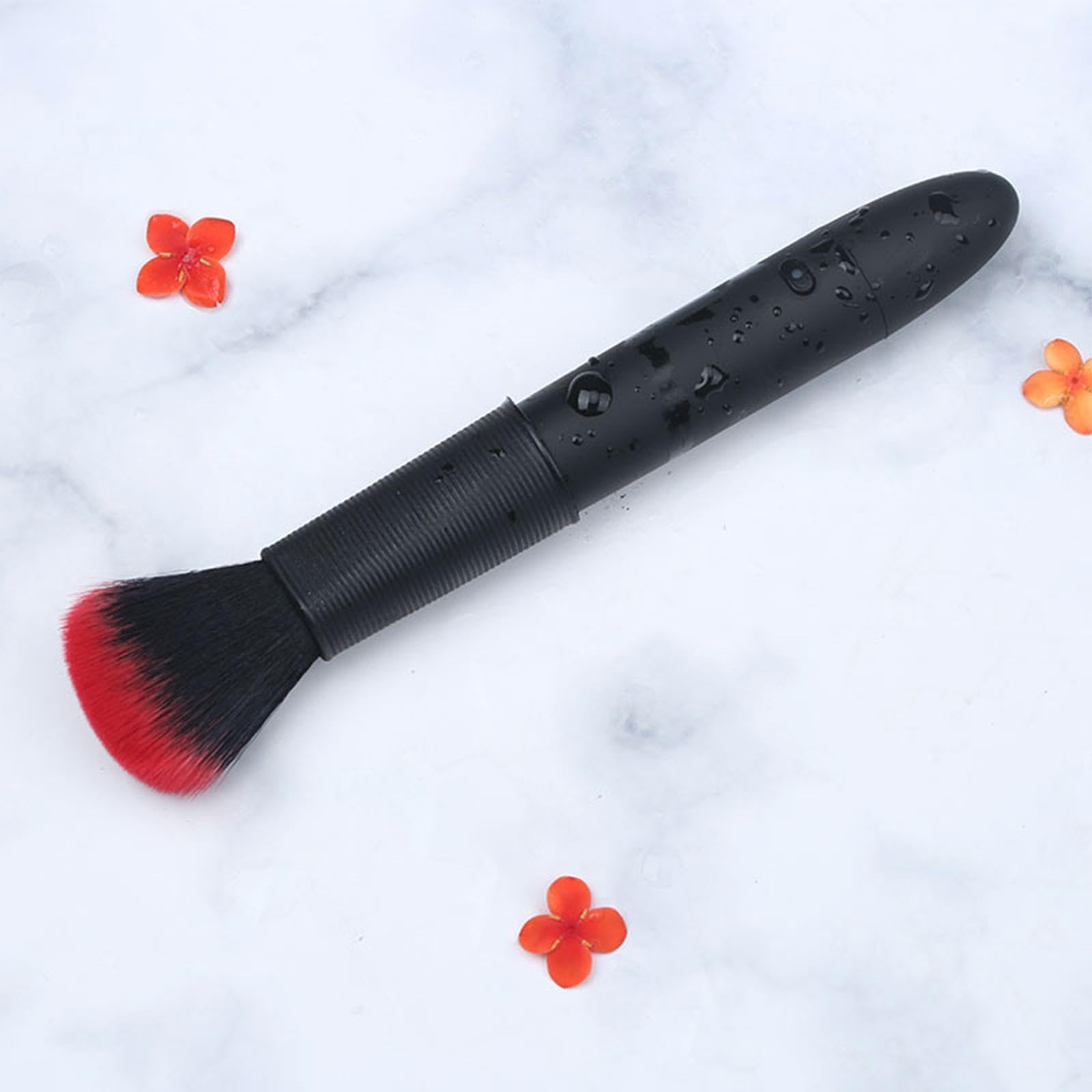 Set di 5 pennelli per trucco per fondotinta, per contouring, miscelazione, aerografo, finitura nera