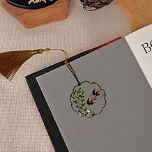 DecorTwist Premium Brass Bookmarks (Size 1.9" x 3.3") Pack of 1 Handcrafted Leaves & Bird Design Multicolor Bookmark with Tassel Gift for Teachers, Readers, Book Lovers, Student Friend Gifts
