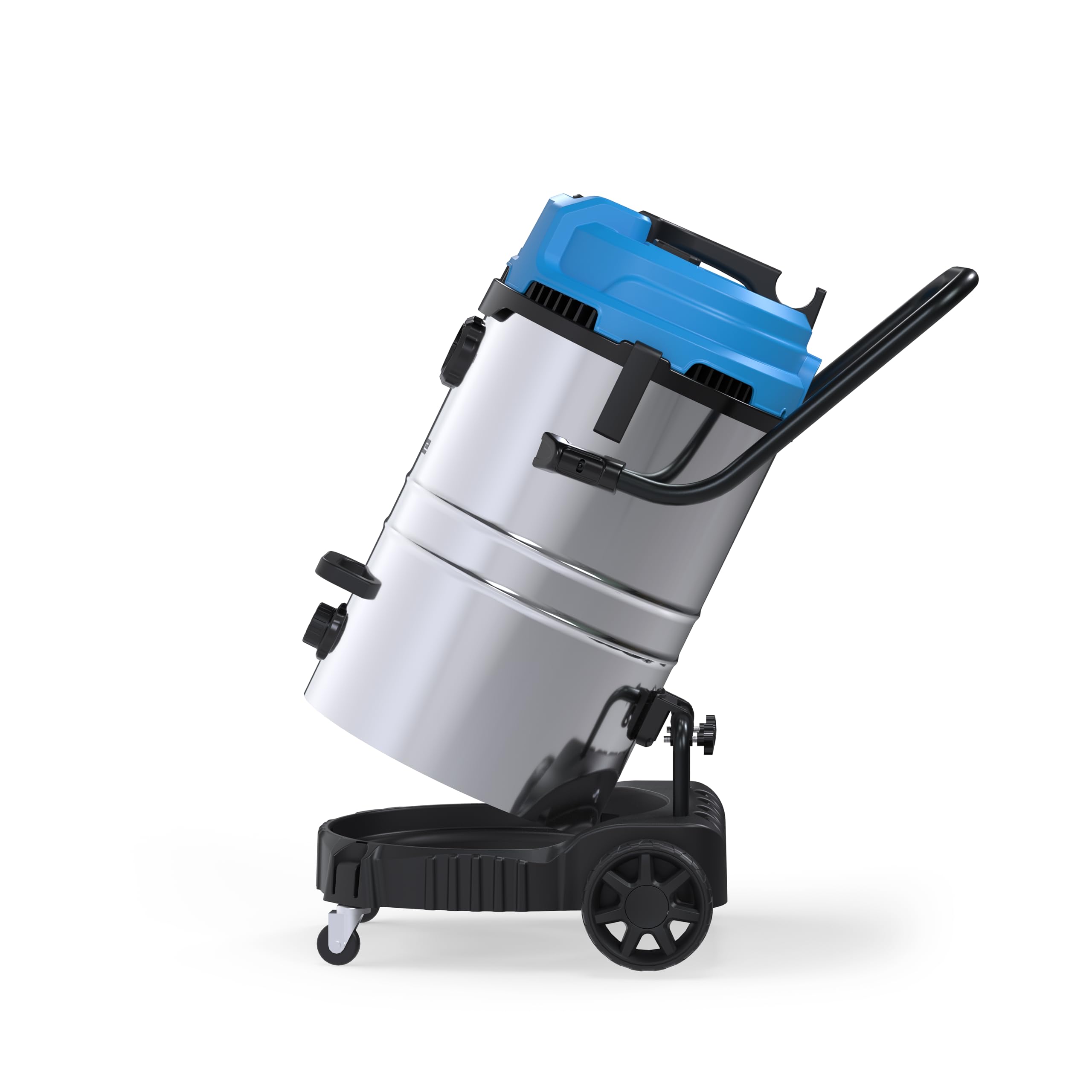 Güde GNTS 3-60L - Aspirador en seco y húmedo (230 V, 3600 W, 3 Motores eléctricos, presión Negativa de 190 milibar, depósito de Acero Inoxidable, Limpieza de Filtro, Manguera de aspiración, Tubo de