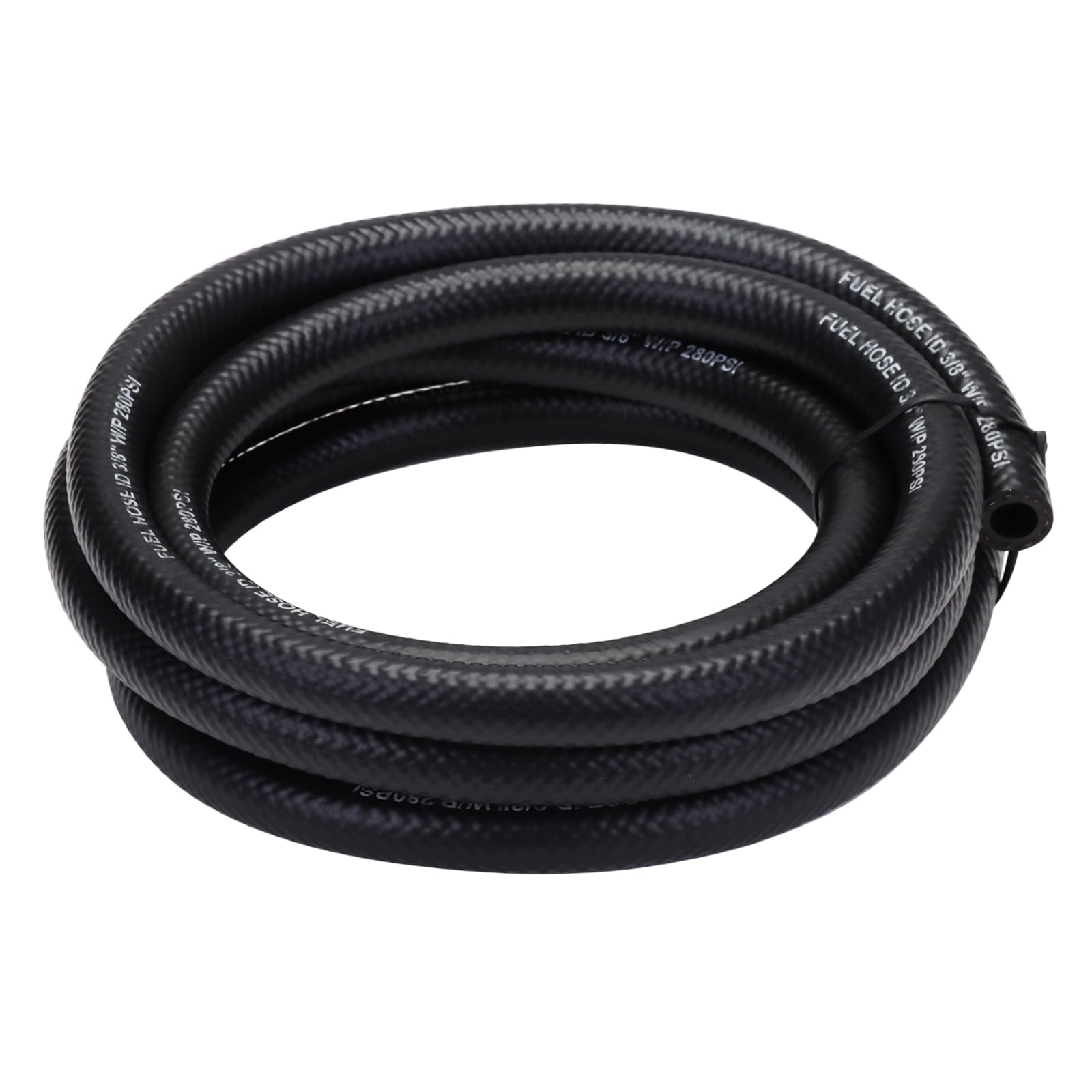DERPIPENBR Flexible Fule Line Hose - 3/8 Inch ID Push on Fuel Hose for Small Engines, Gas, Oil, Coolants, 6 Ft