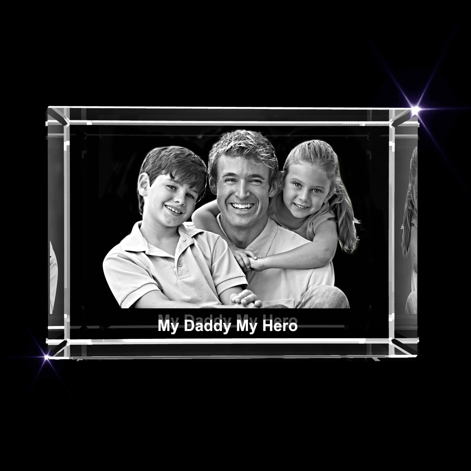Regalo Personalizzato 3D In Cristallo Con Foto – Rettangolare XL (10x15x7 Cm) Per Compleanno, Anniversario, Matrimonio, Festa Della Mamma/Papà