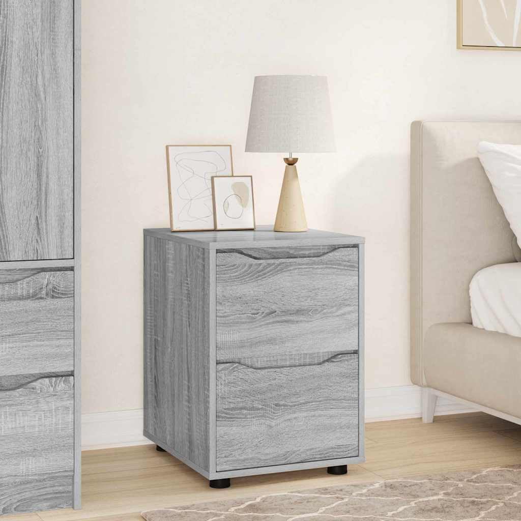 Armadio portaoggetti, in legno Sonoma, 40 x 48 x 57 cm, con cassetto, vano portaoggetti e armadietto, per ufficio, soggiorno, corridoio, cucina, ordine e organizzazione