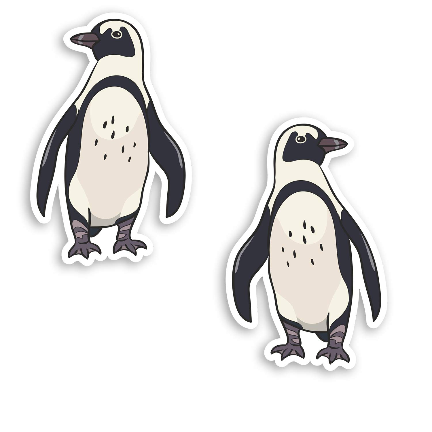 Destination Vinyl Ltd Multi 2 X 10Cm Cute Penguin Vinyl Stickers - Chick Baby Cartoon Laptop Sticker #30075 (10Cm Tall)