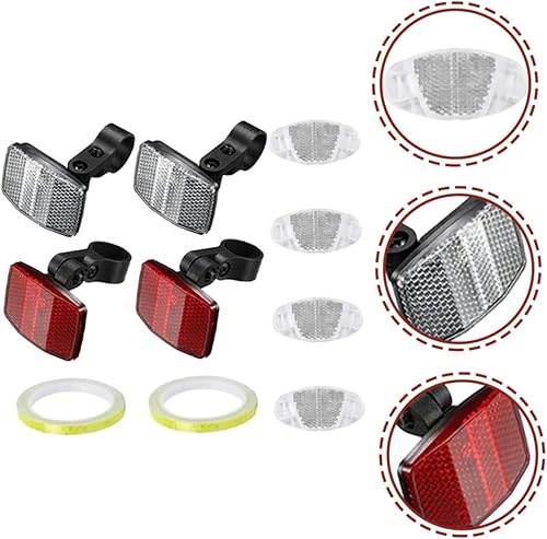 Miniatura 5 de BESPORTBLE 2 Sets Reflectantes de conducción en carretera LED lente profesional delantera y luces Reflector Ciclismo Kit cola advertencia luz