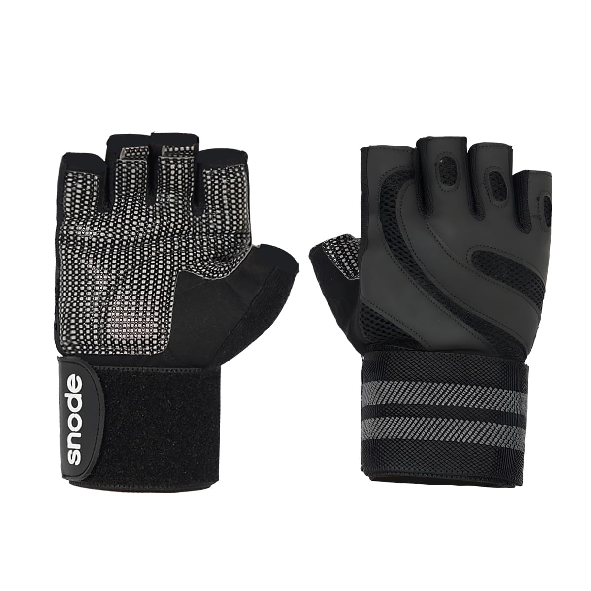 snode Workout Gloves, Black, Size L