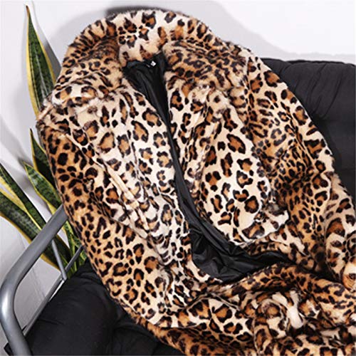 Women's Fashion Leopard Overcoat Winter Tall Faux Fur Coats Long Ankles Jacket Open Front Cardigan Outwear4