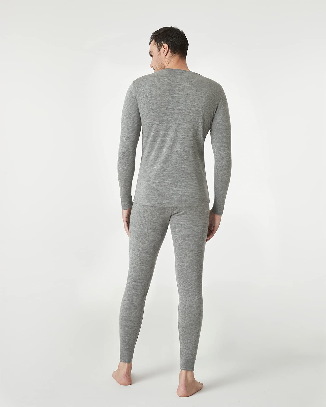 LAPASA Mens 100 Merino Wool Base Layer Set Lightweight