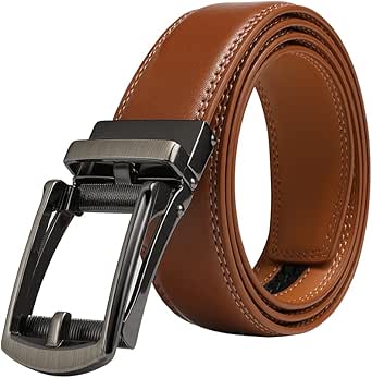 Cintura Uomo In Pelle VRLEGEND - Elegante Con Fibbia Automatica, Regolabile, Per Abiti Business E Casual