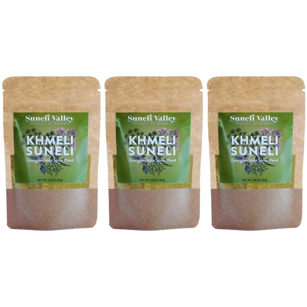 Suneli Valley Khmeli Suneli | Premium Georgian-Style Seasoning | Aromatic Mix of Herbs and Spices | Ideal for Grilled Meats, Seafood, Poultry | 2.8oz