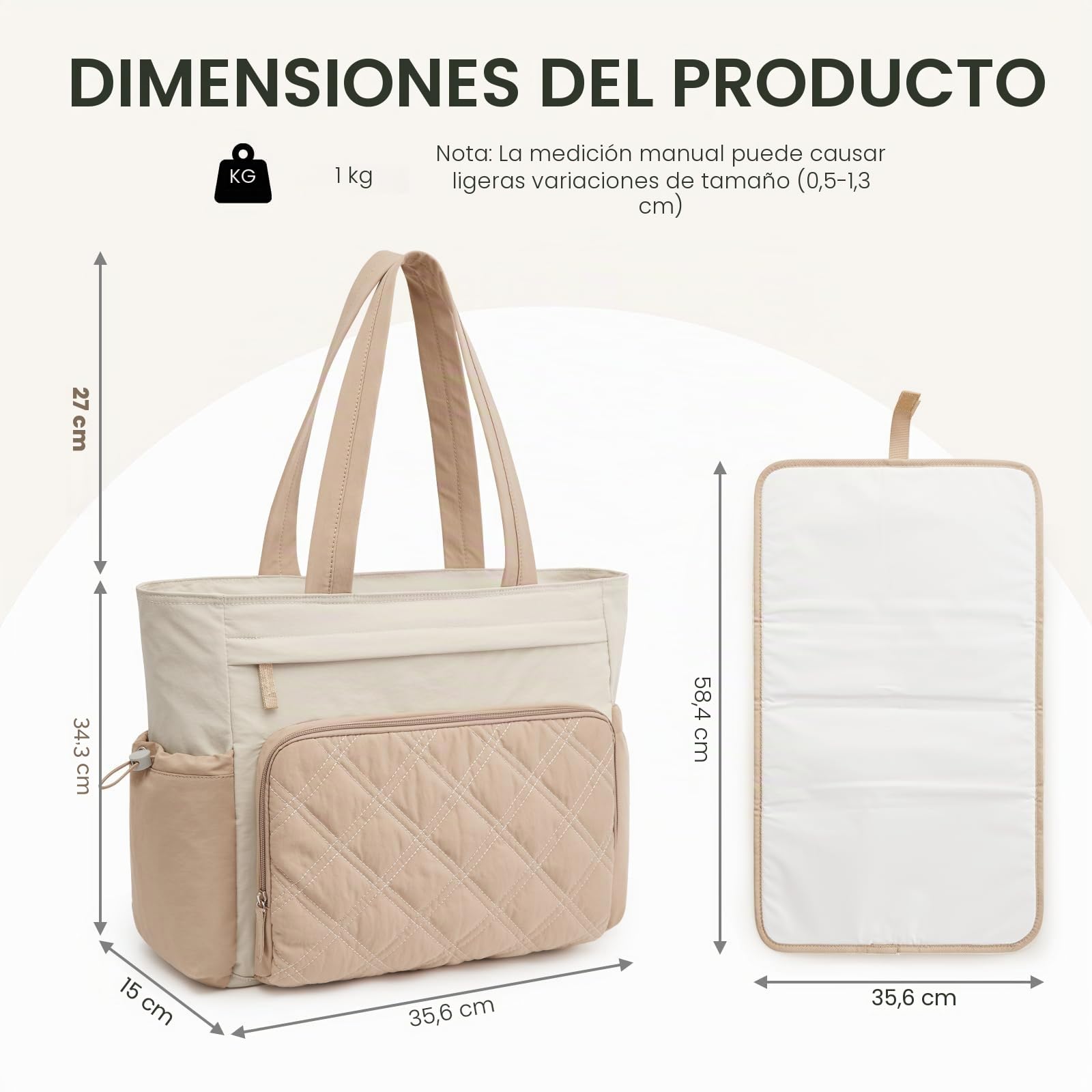 G4Free Bolsa de pañales convertible con correa de almacenamiento